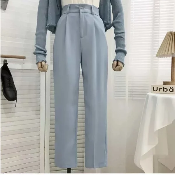 Pantalones elásticos de cintura alta para mujer.High-waisted elastic pants for women. - Image 2
