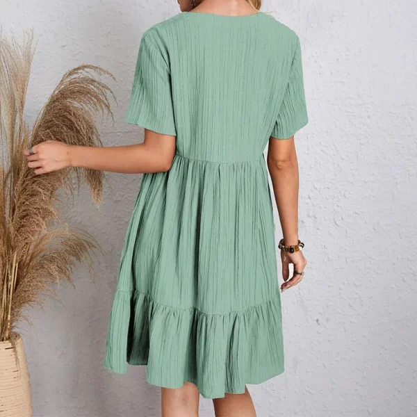 Vestido de manga corta para mujer. Short-sleeve dress for women. - Image 2