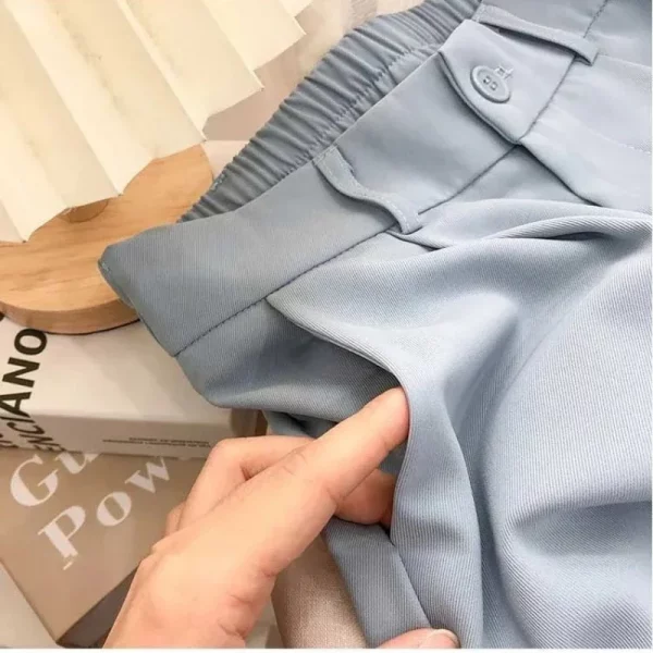 Pantalones elásticos de cintura alta para mujer.High-waisted elastic pants for women. - Image 3